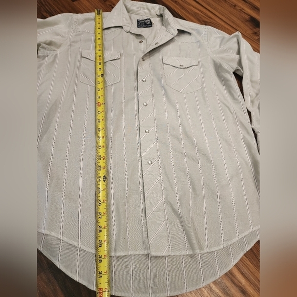 Vtg 90s Wrangler Cowboy Cut Longsleeve Button Up Shirt - Picture 10 of 11